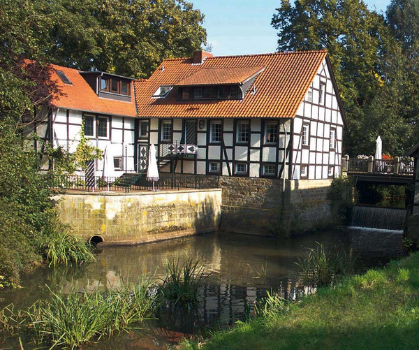 Das Mühlchen mit Wasserrad in Ladbergen