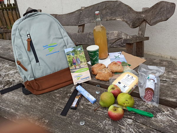 Leckere Sachen aus dem Bio-Picknickrucksack